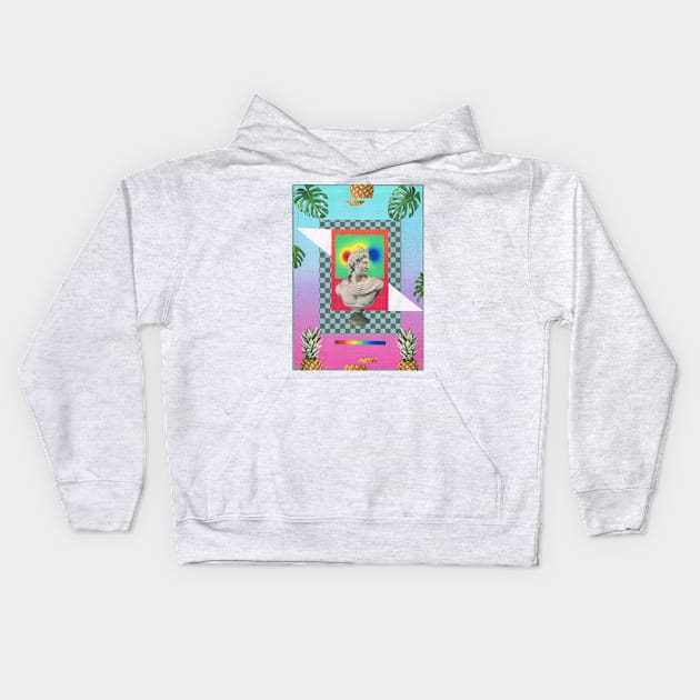 Vaporwave 5 Kids Hoodie by Oxxygene